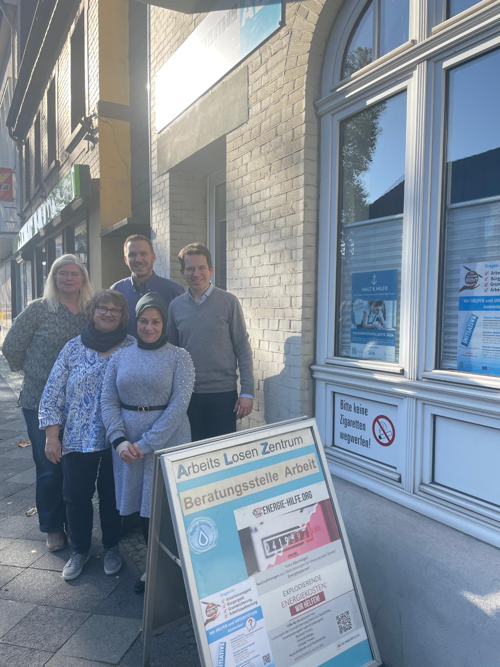 Dr. Martin Plum besucht die Beratungsstelle Arbeit und das Arbeitslosenzentrum (c) ALZ Viersen